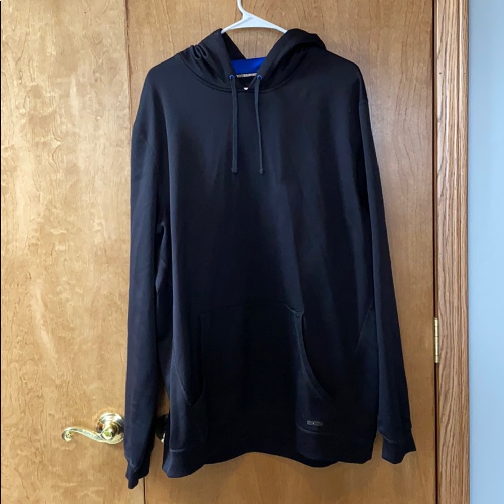 Black hooded sweatshirt